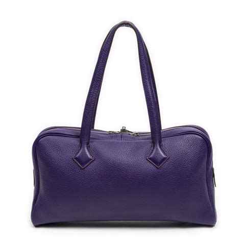 hermes victoria elan|HERMES Taurillon Clemence Victoria Elan 38 Iris .